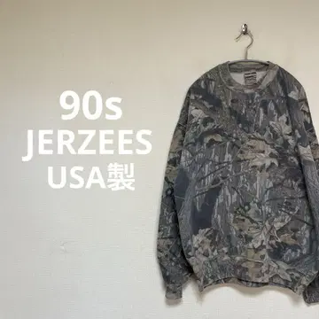 90s JERZEES USA제 맨투맨 트리 카모플라쥬