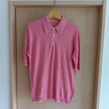 영국제 씨 아일랜드 코튼 피케 셔츠 빨흰