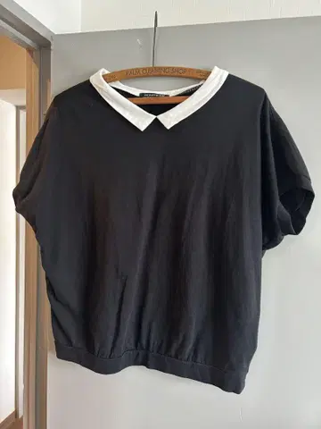 mizuiroind 반팔 상의 화이트 카라 귀여운 고급스러운