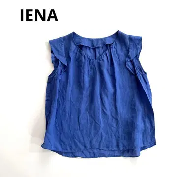 이에나 IENA 린넨 블라우스 블루 린넨 100% 프리 사이즈