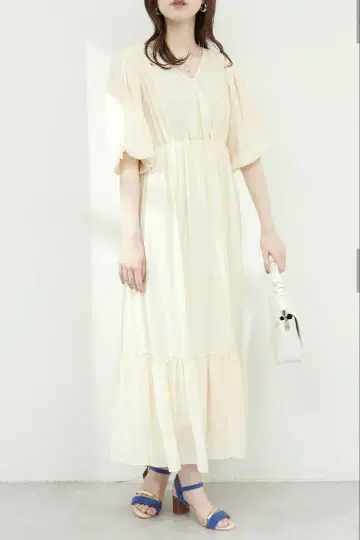 natural couture 와셔 카슈쿨 원피스 아이보리