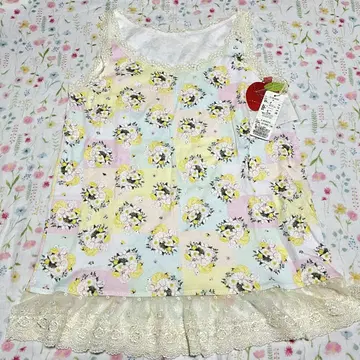 새상품 프랑슈리페 하미 러닝 탱크탑 레이스 파스텔 M