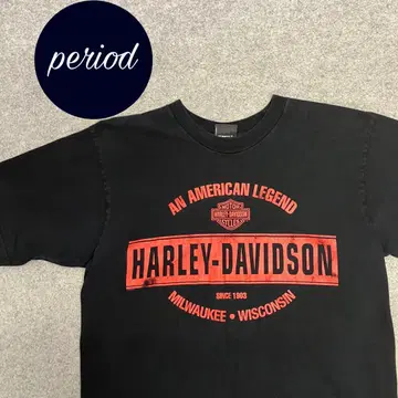 P1971 HARLEY DAVIDSON 아메카지 바이크 프린트 티셔츠