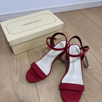스트랩 샌들 빨간색 24.5cm