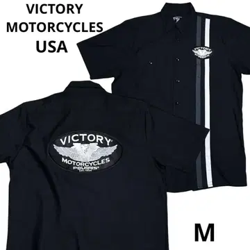 VICTORY MOTORCYCLES USA 싱글 반팔 셔츠 블랙 M