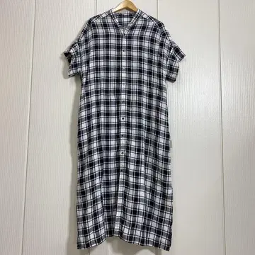 뷰티 앤 유스 프렌치 린넨 밴드 카라 셔츠 원피스 린넨