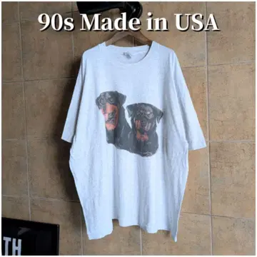 90s USA제 애니멀 개 로트 와일러 티셔츠 2XL