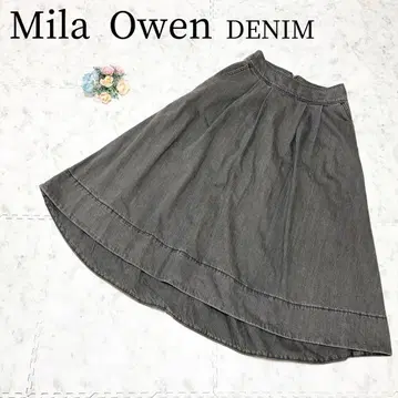 Mila Owen 미라 오웬 * 블랙 데님 롱 스커트 1 M
