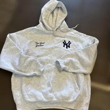 right on New York Yankees 후드 맨투맨 그레이