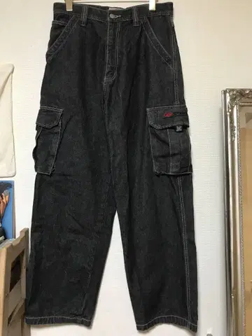90년대 2000년대 피코 바기 데님 팬츠 블랙