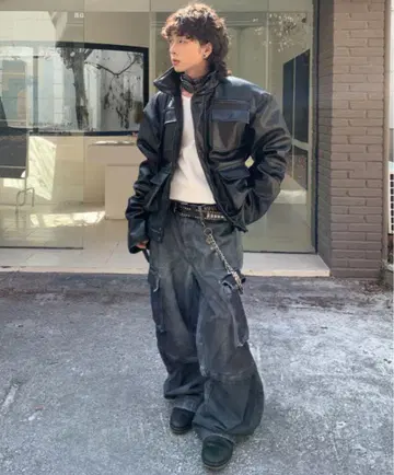분리 가능한 오염 방지 스프레이 데님 팬츠