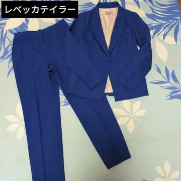 레베카 테일러 선명한 블루 팬츠 수트 M