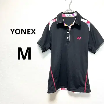 요넥스 YONEX 피케 셔츠 스포츠 [M] 블랙 패턴 핑크 골프
