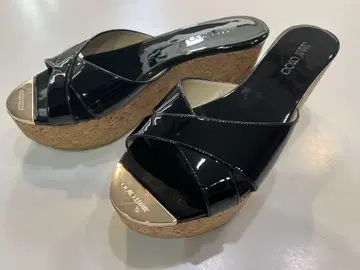 지미추 jimmy choo 블랙 페이턴트 샌들 시착만 한 미사용품
