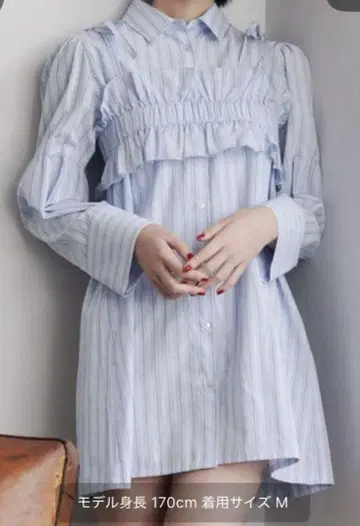 뷔스티에 레이어드 튜닉 스트라이프 셔츠