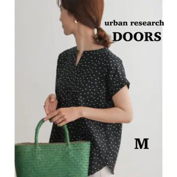 urban research DOORS 린넨 코튼 패턴 스키퍼 튜닉
