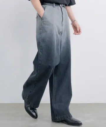 SINSS 와이드 스트레이트 그라데이션 데님