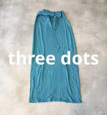 three dots 쓰리 도츠 트래블 라인 롱 스커트