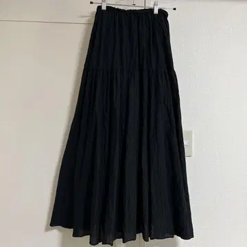 RHM 블랙 플레어 롱 스커트 페티코트 포함