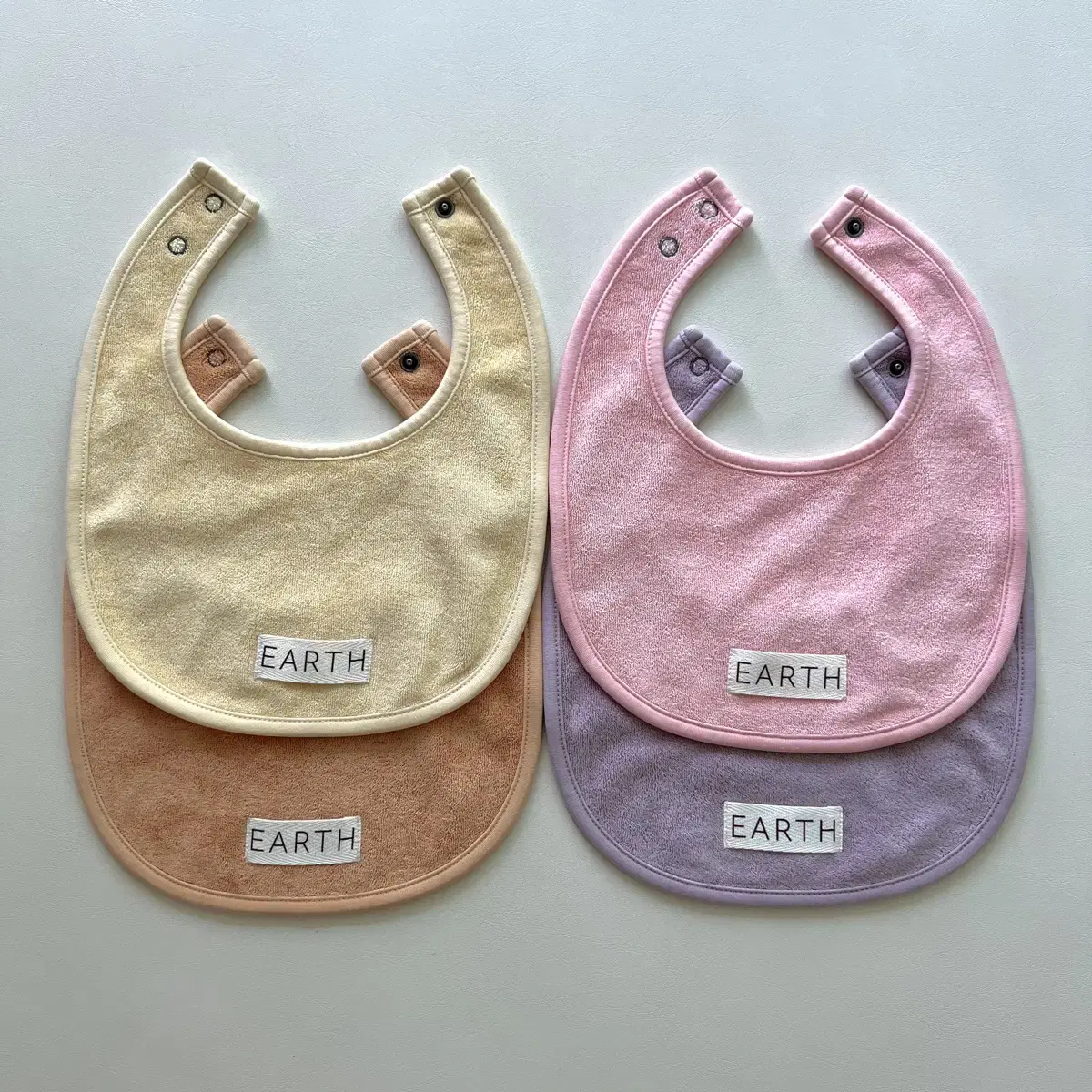 [New Product] Earth Bib Yellow, Pink, Cotton Lavender, Orange