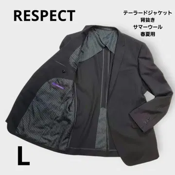 RESPECT 테일러드 자켓 백 오픈 썸머 울 사용 봄/여름용