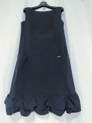 FOXEY NEWYORK 네이비 레인 원피스 프릴 40