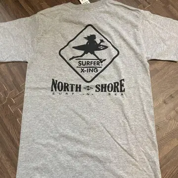 SURF N SEA 서핑 디자인 티셔츠 S 사이즈 그레이