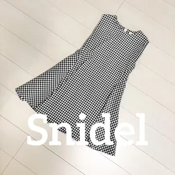 snidel 깅엄 체크 원피스