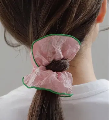 아네모네 바이컬러 파이핑 스크런치