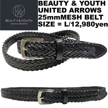 25mm UNITED ARROWS 블랙 L 소가죽 12,980엔 벨트