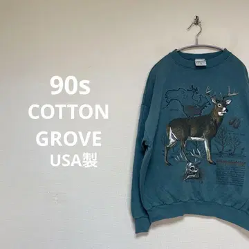 90s COTTON GROVE USA제 애니멀 사슴