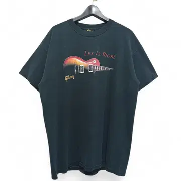 Gibson 깁슨 LES IS MORE 기타 고유명사 티셔츠 블랙 833