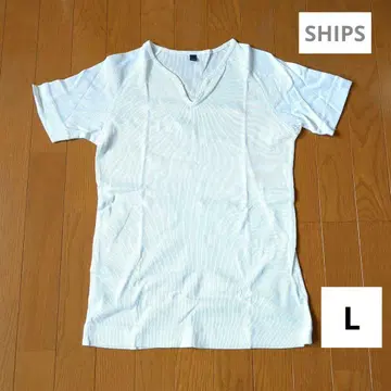 SHIPS 남성용 반팔 화이트 티셔츠 L 사이즈