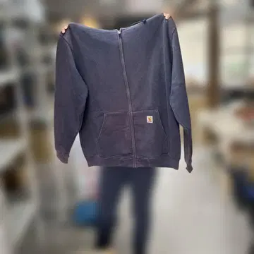 칼하트 다크 네이비 풀 집업 후드티 E2