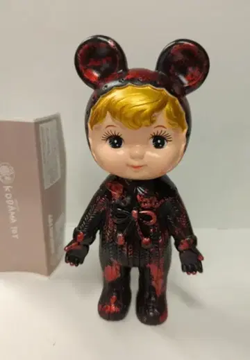 KODAMA TOY Charmie 랩 페인팅 레드 곰돌이 귀