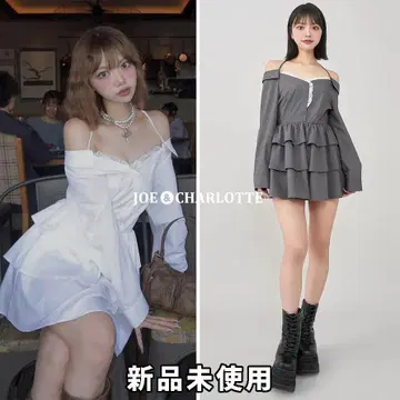 다리치 darich 오프숄더 홀터넥 미니 원피스 GRY FREE