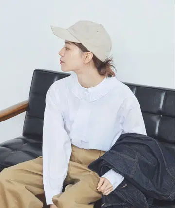 PAR ICI 그런지 워시 카라 프릴 턱 블라우스