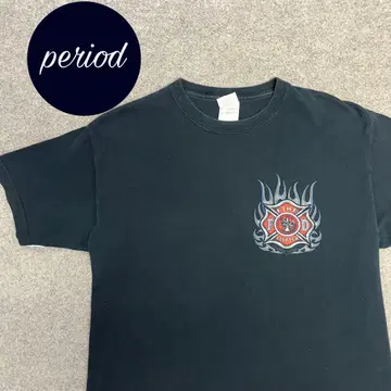 P1980 GILDAN FIRE FIGHTER 소방관 프린트 티셔츠