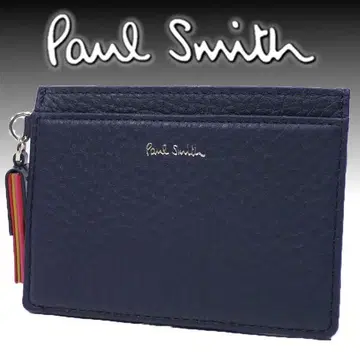 폴스미스 패스 케이스 네이비 스월 멀티 스트라이프 태슬 포함