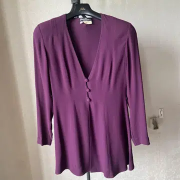 Salvatore Ferragamo 실크 튜닉 40 보라색