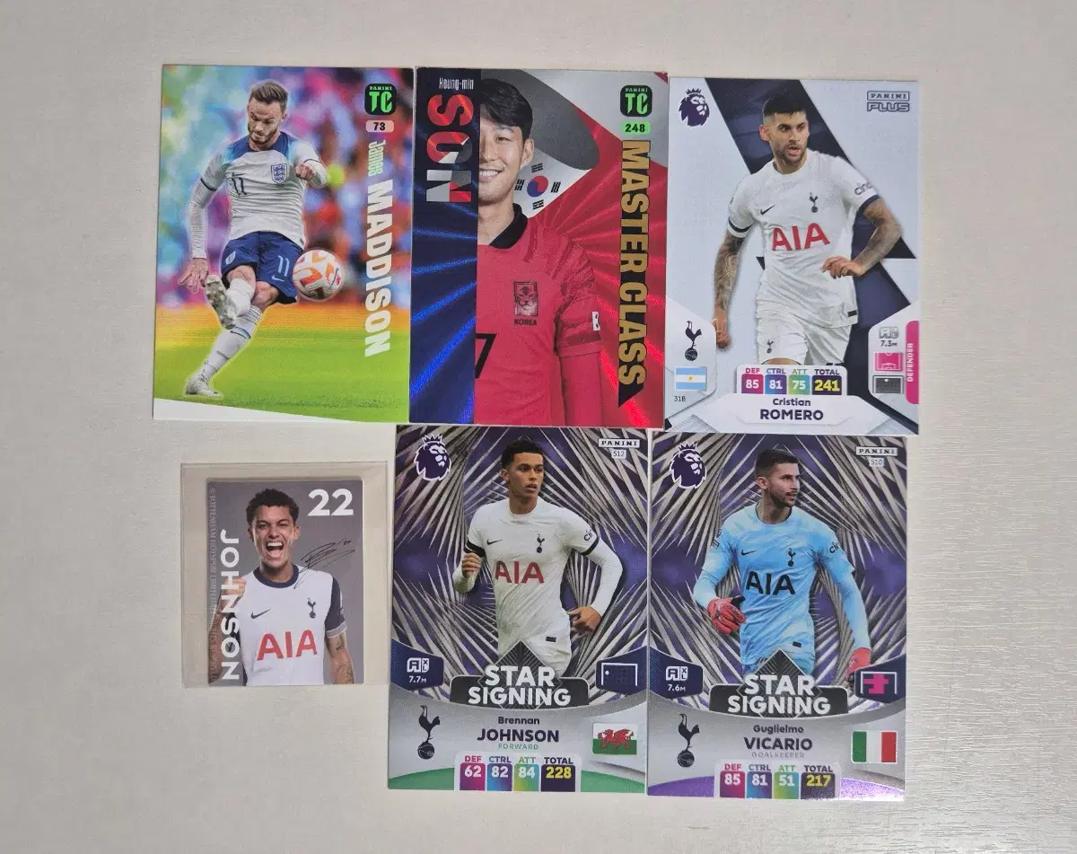 Tottenham Apparel Panini Soccer Card Paris Baguette Brennan Zone Son Heung-min Madison Romero