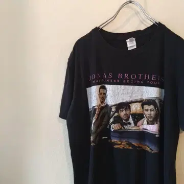 JONAS BROTHERS 조나스 브라더스 밴딩 티셔츠 블랙