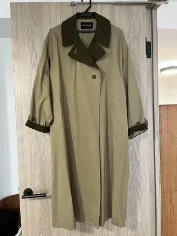 mizuiro ind 더블 브레스트 롱 코트