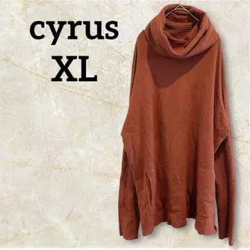 cyrus [XL] 하이넥 스웨터 오렌지 니트