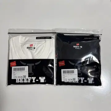 BEEFY-T 1장 면100% 헤비 웨이트 T 화이트 블랙 XL