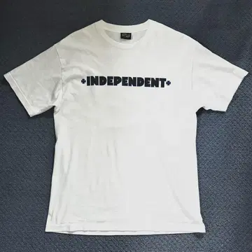 nhs 태그 INDEPENDENT 화이트 티셔츠 아이언 크로스