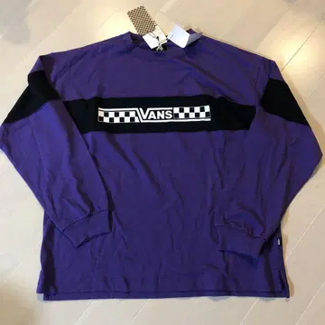 VANS 퍼플 긴팔 티셔츠
