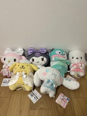 산리오 캐릭터 봉제 인형 세트
