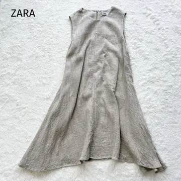 ZARA 린넨 튜닉 린넨 슬리브리스 원피스 M 베이지