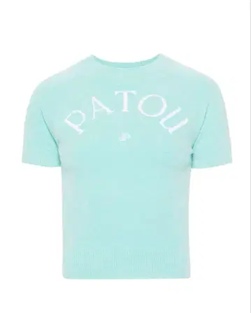 PATOU 민트 그린 반팔 니트